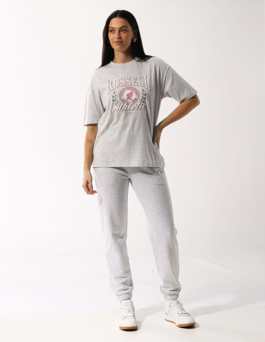 Russell Athletic Australia Women's Madison Oversized  Tee - Light Marle True Since 1902