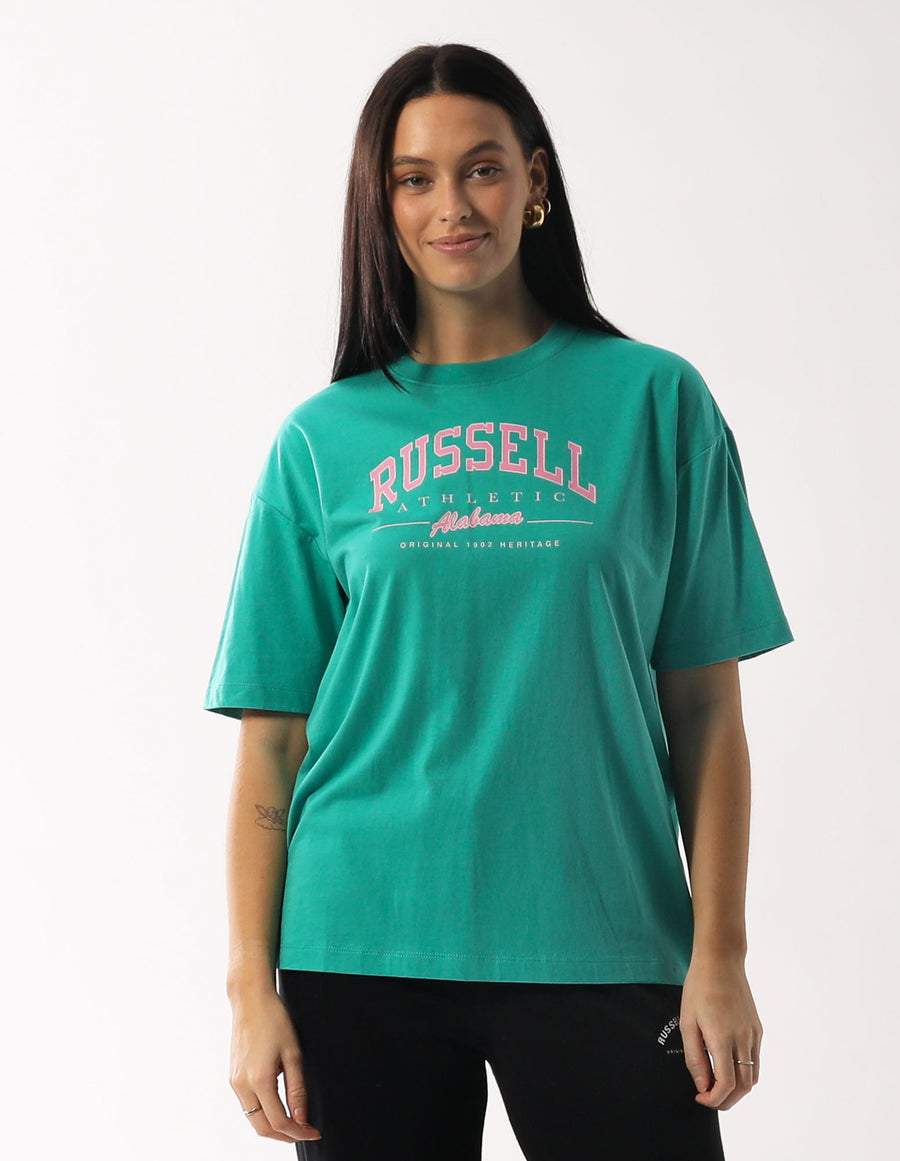 Russell Athletic Australia Women's Daphne Tee - Jade True Since 1902