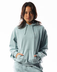 Women's Inlay Logo Unbrushed Hoodie - Shallow