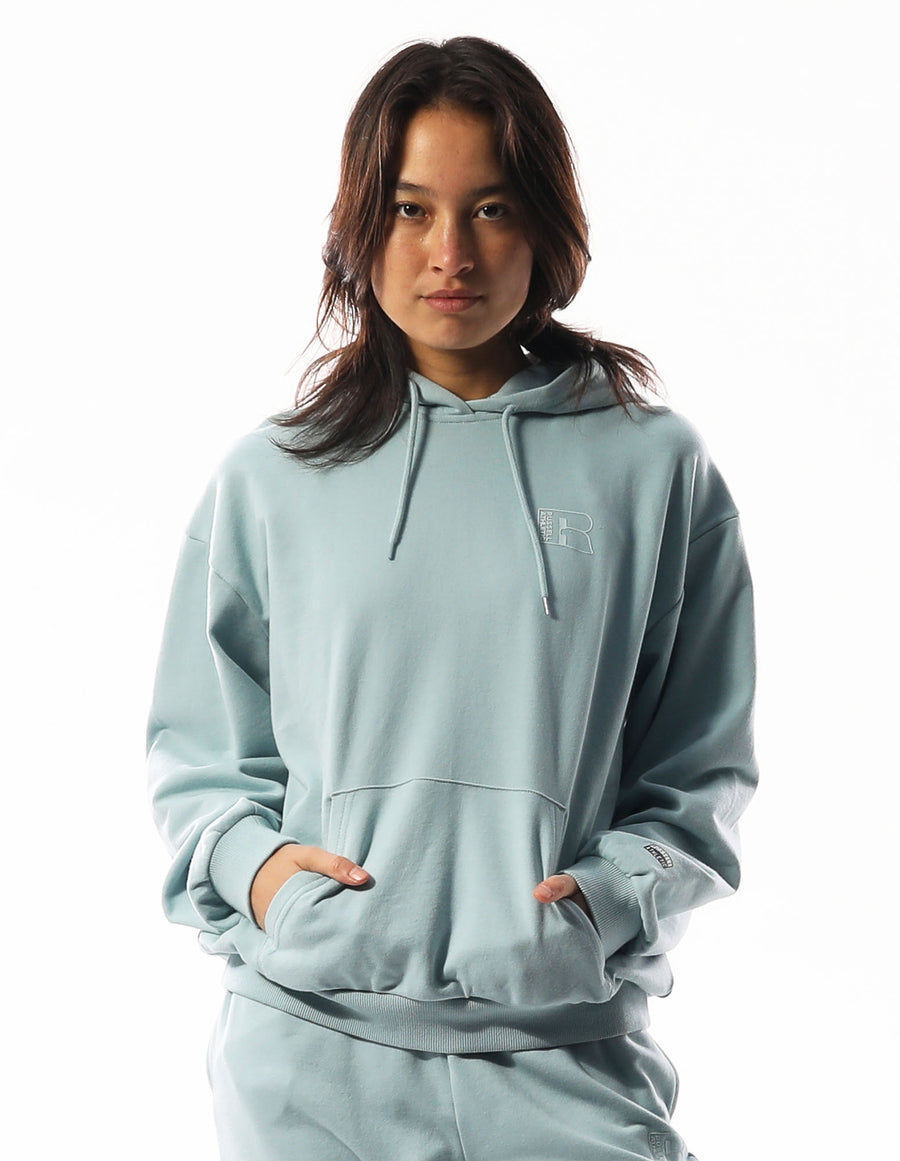 Women's Inlay Logo Unbrushed Hoodie - Shallow