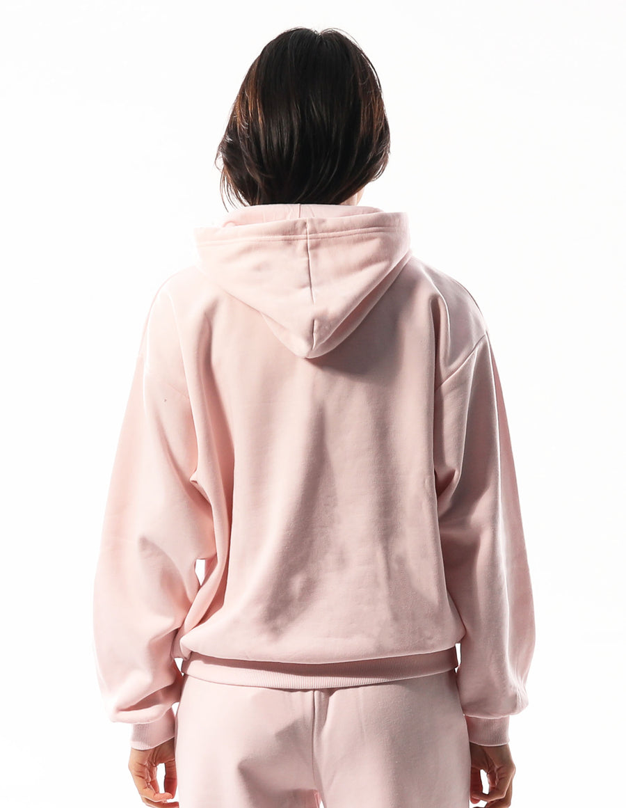 Womens R Logo Hoodie - Pale Lilac Pink