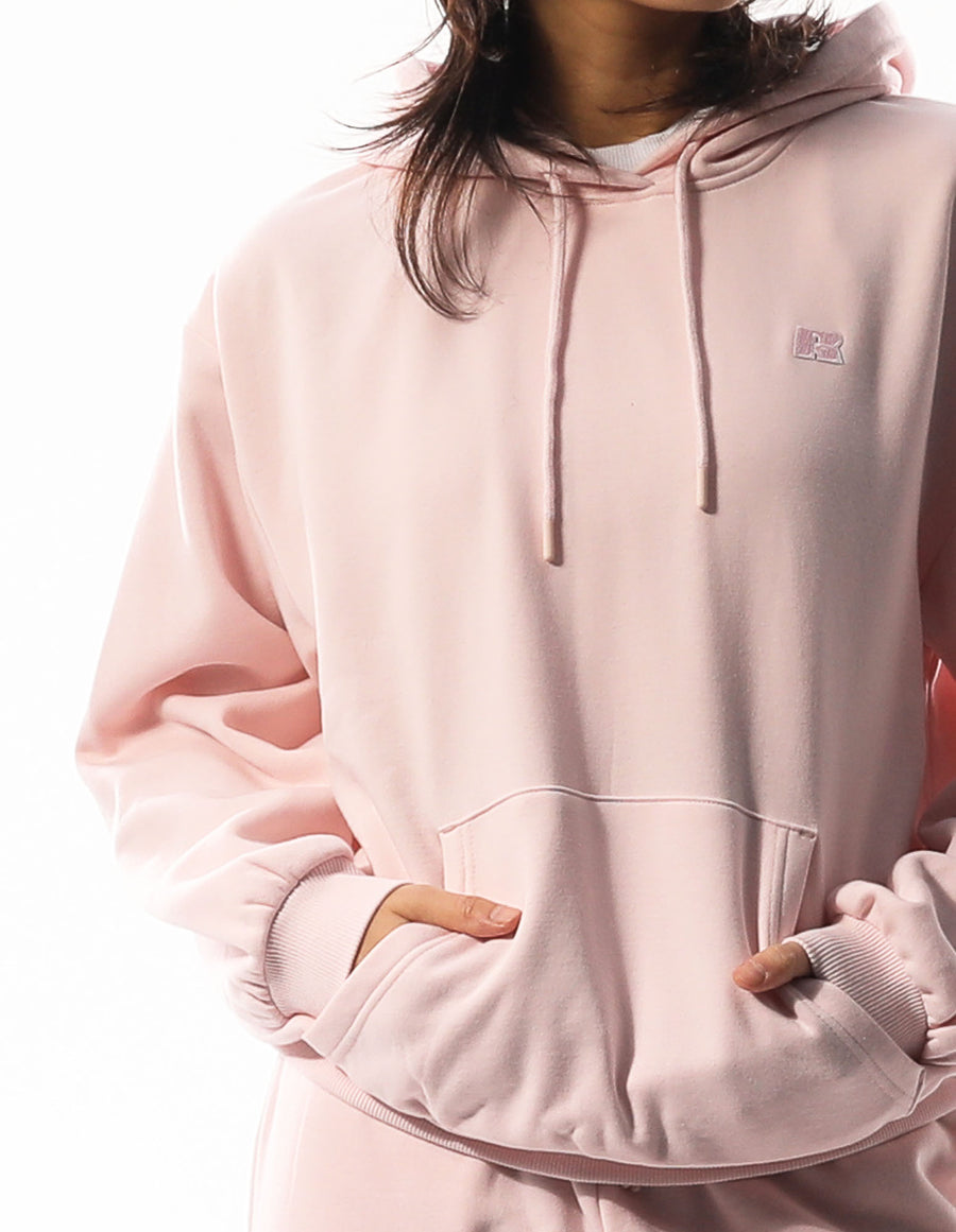 Womens R Logo Hoodie - Pale Lilac Pink