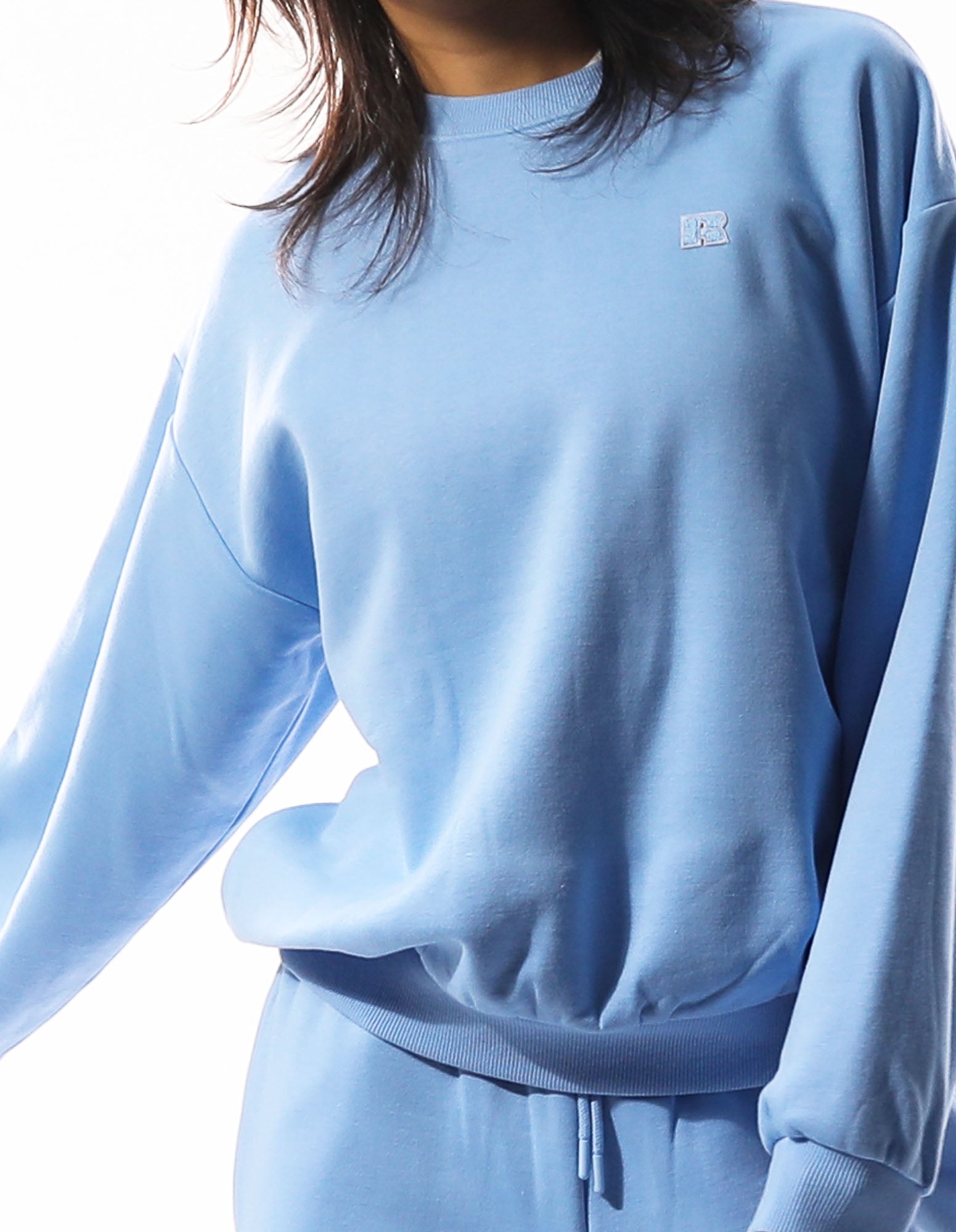 Russell Athletic Australia Women's R Logo Crew - Clear Blue Sky True Since 1902