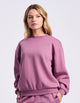 R Logo Fleece Womens Crew - Tulipwood