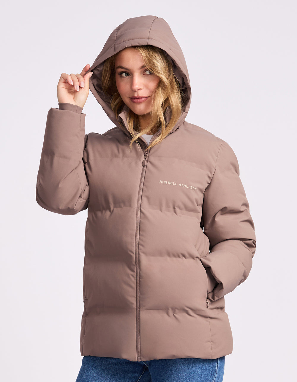 May Womens Puffer Jacket - Mushroom Brown