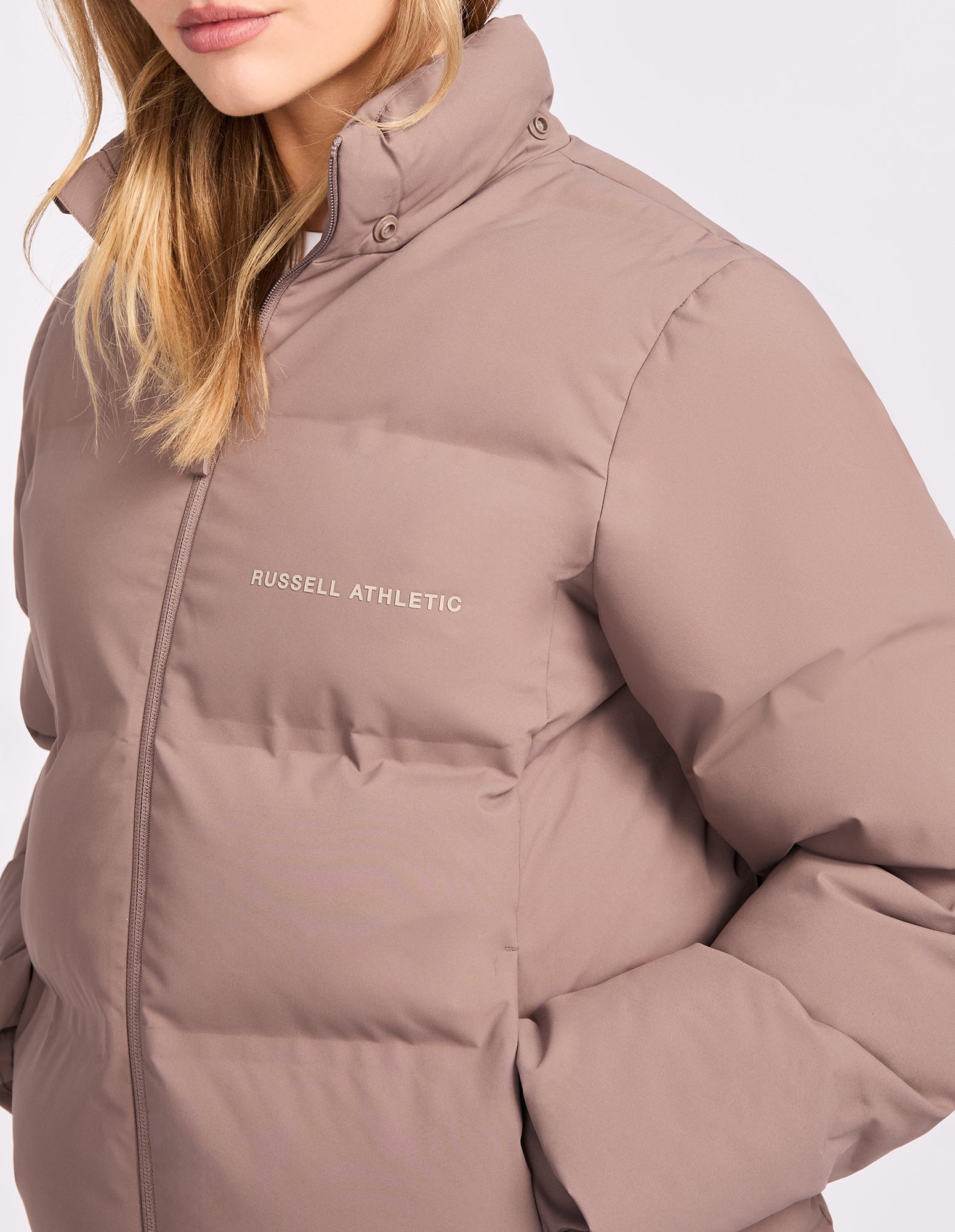 May Womens Puffer Jacket - Mushroom Brown