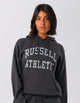 Womens Arch Logo Hoodie - Dark Grey