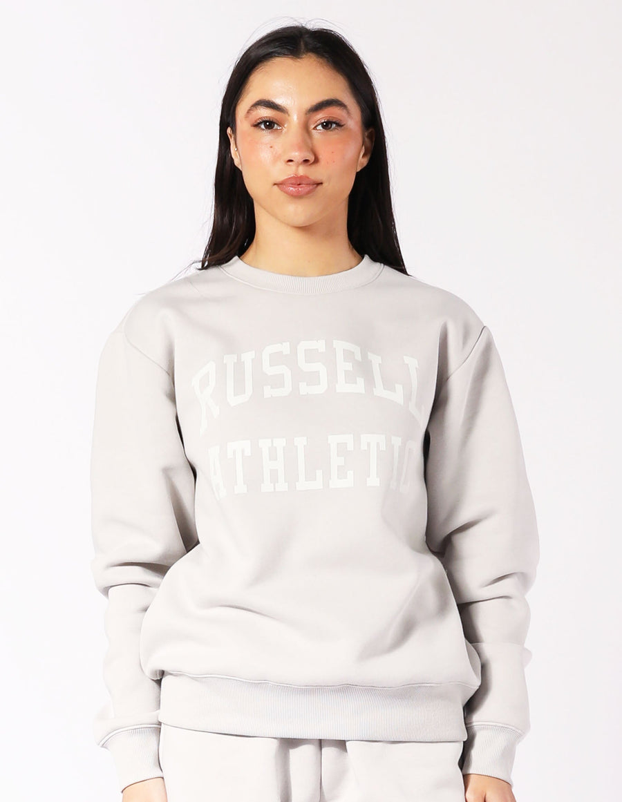 Russell Athletic Australia Women's Arch Logo Crew - Antarctica White True Since 1902