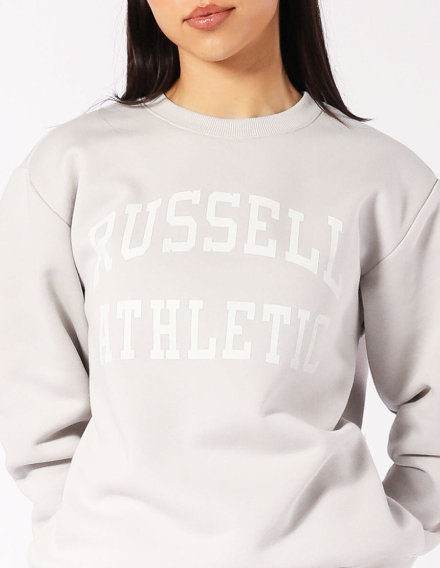 Russell Athletic Australia Women's Arch Logo Crew - Antarctica White True Since 1902