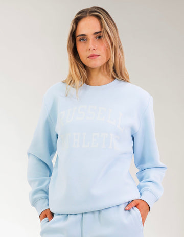 Russell Athletic Australia Arch Logo Women's Crew Sweat - Blue Breeze True Since 1902