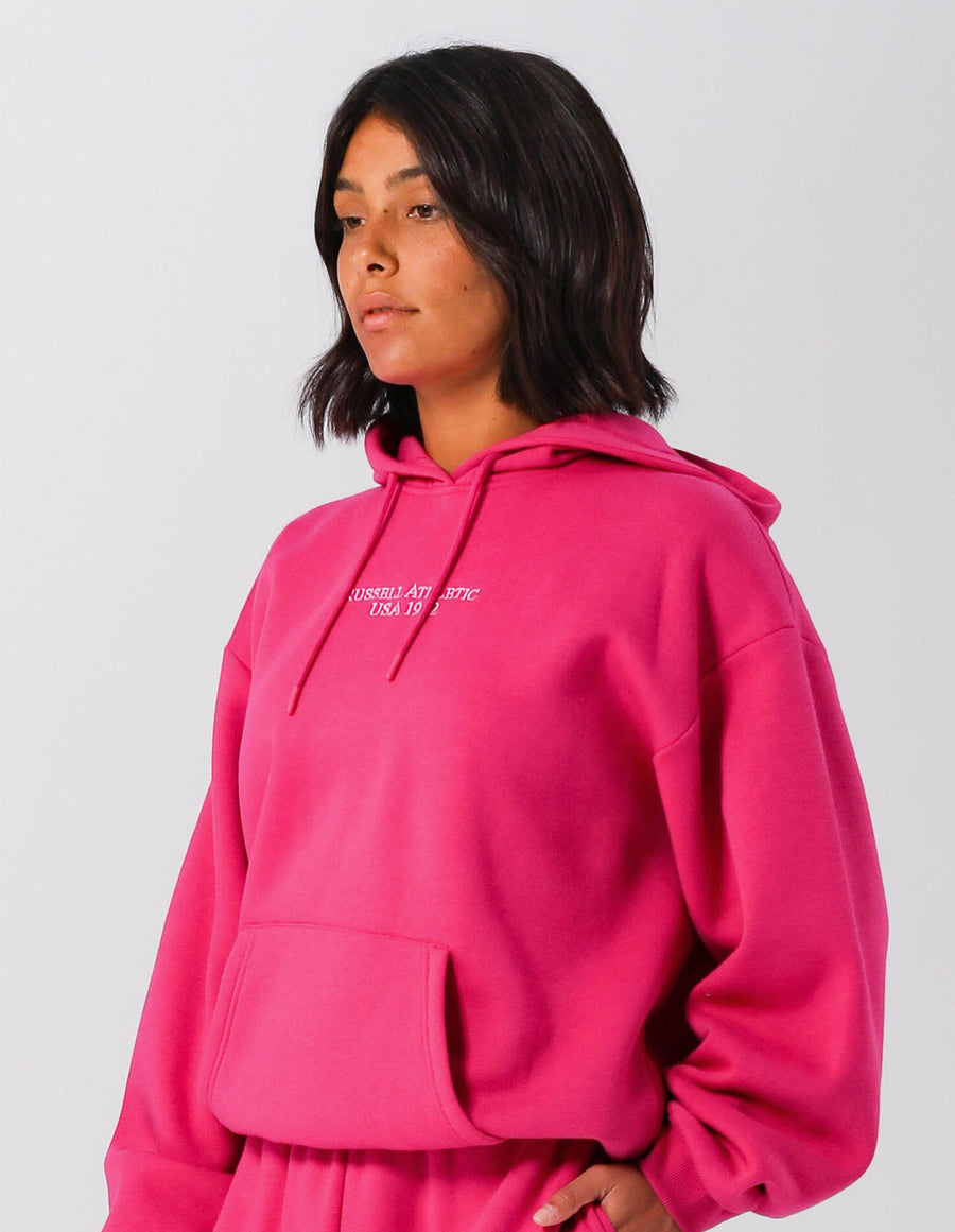 Russell Athletic Australia Womens USA 1902 Hoodie - Lipstick True Since 1902