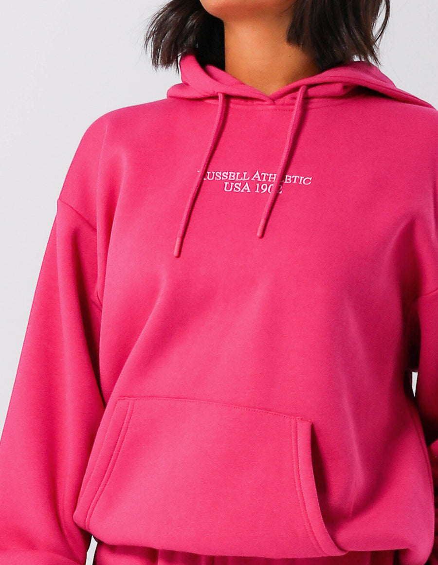 Russell Athletic Australia Womens USA 1902 Hoodie - Lipstick True Since 1902