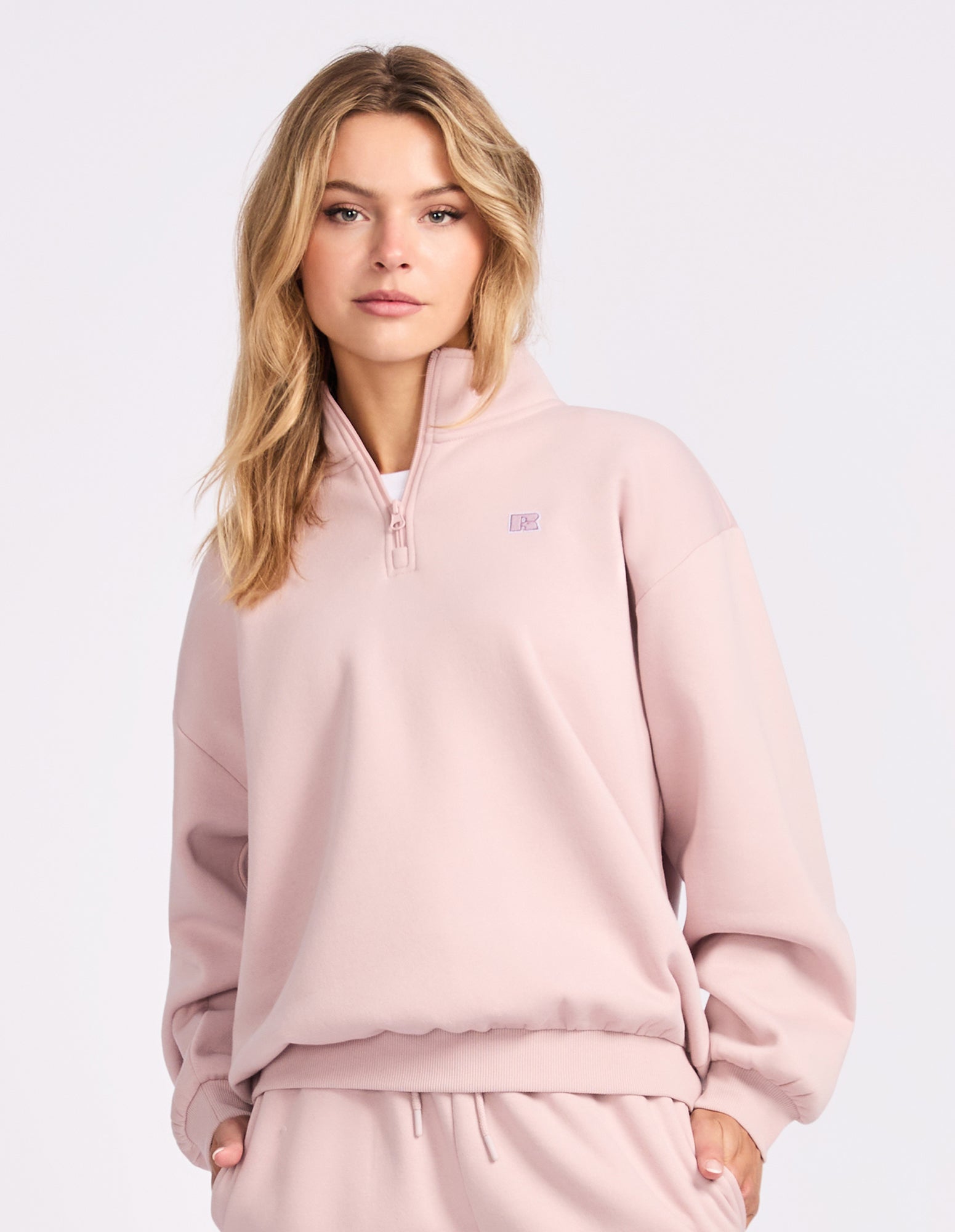 Womens R Logo Quarter Zip - Burnish Lilac