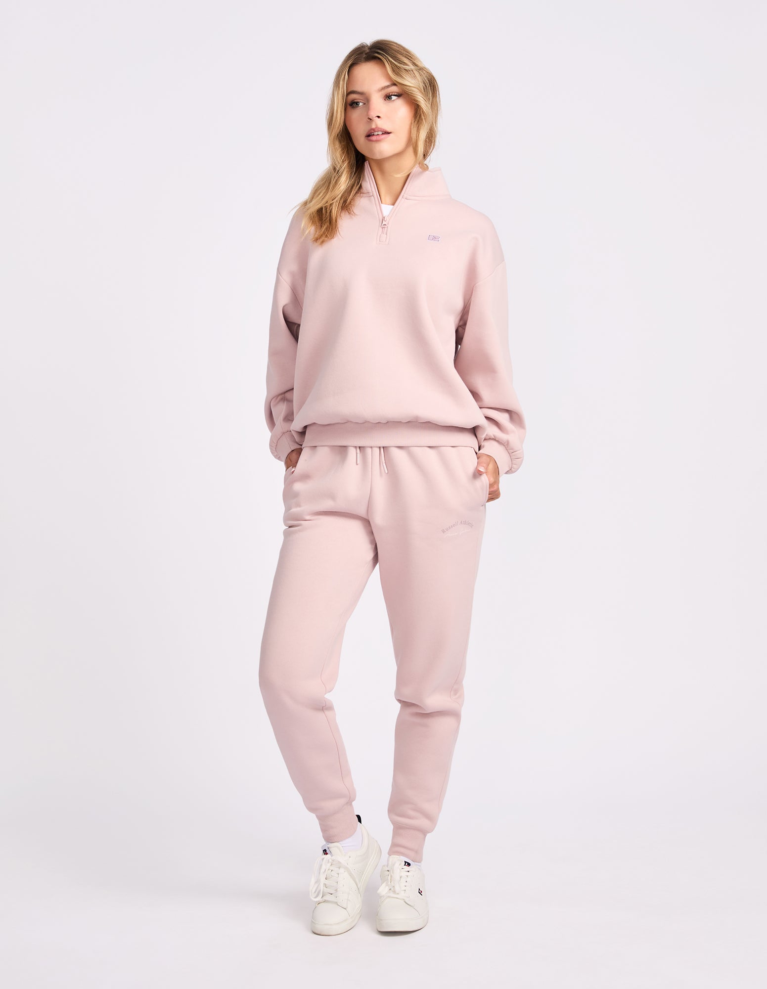 R Logo Women's Quarter Zip - Burnish Lilac