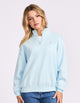 Womens R Logo Quarter Zip - Blue Breeze