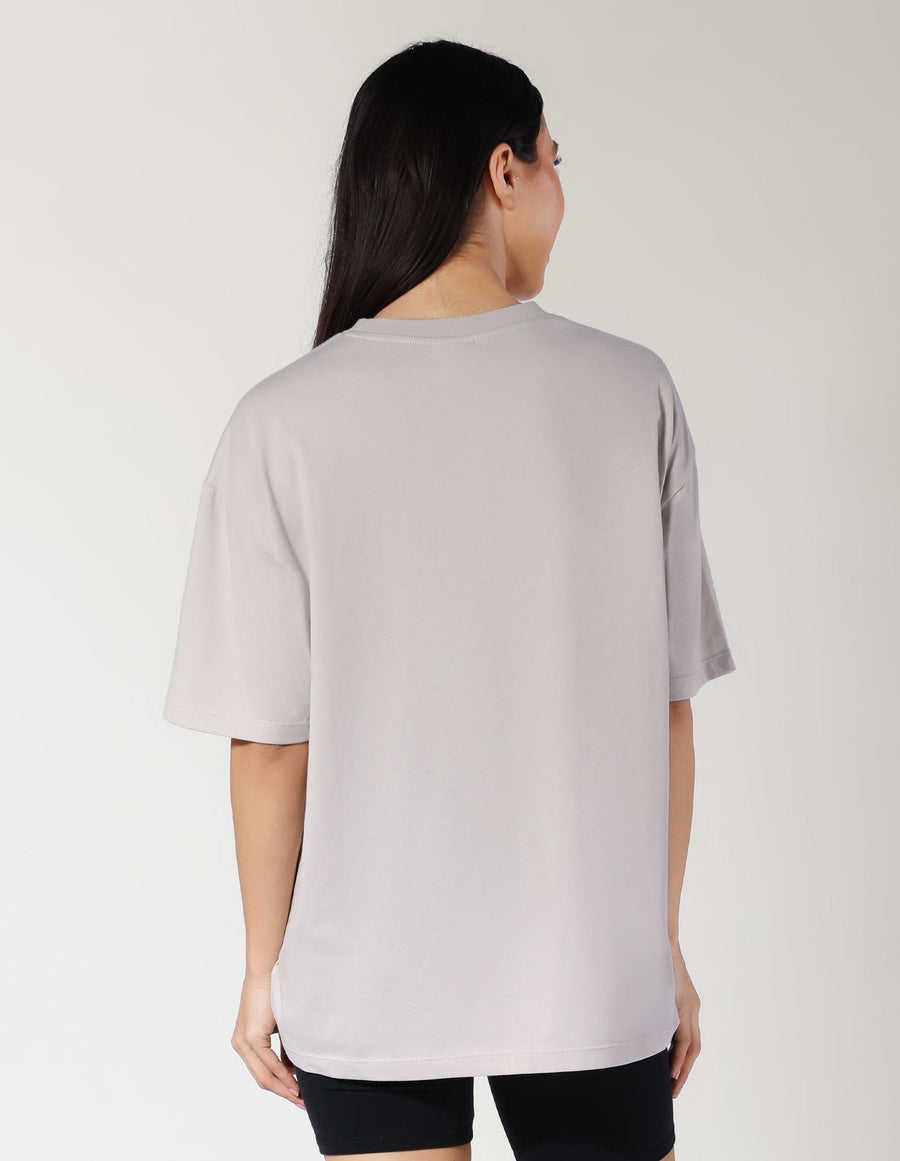 Women's Varsity Oversized Tee - Antarctica White