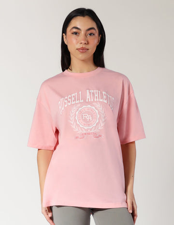 Women's Varsity Oversized Tee - Quartz pink