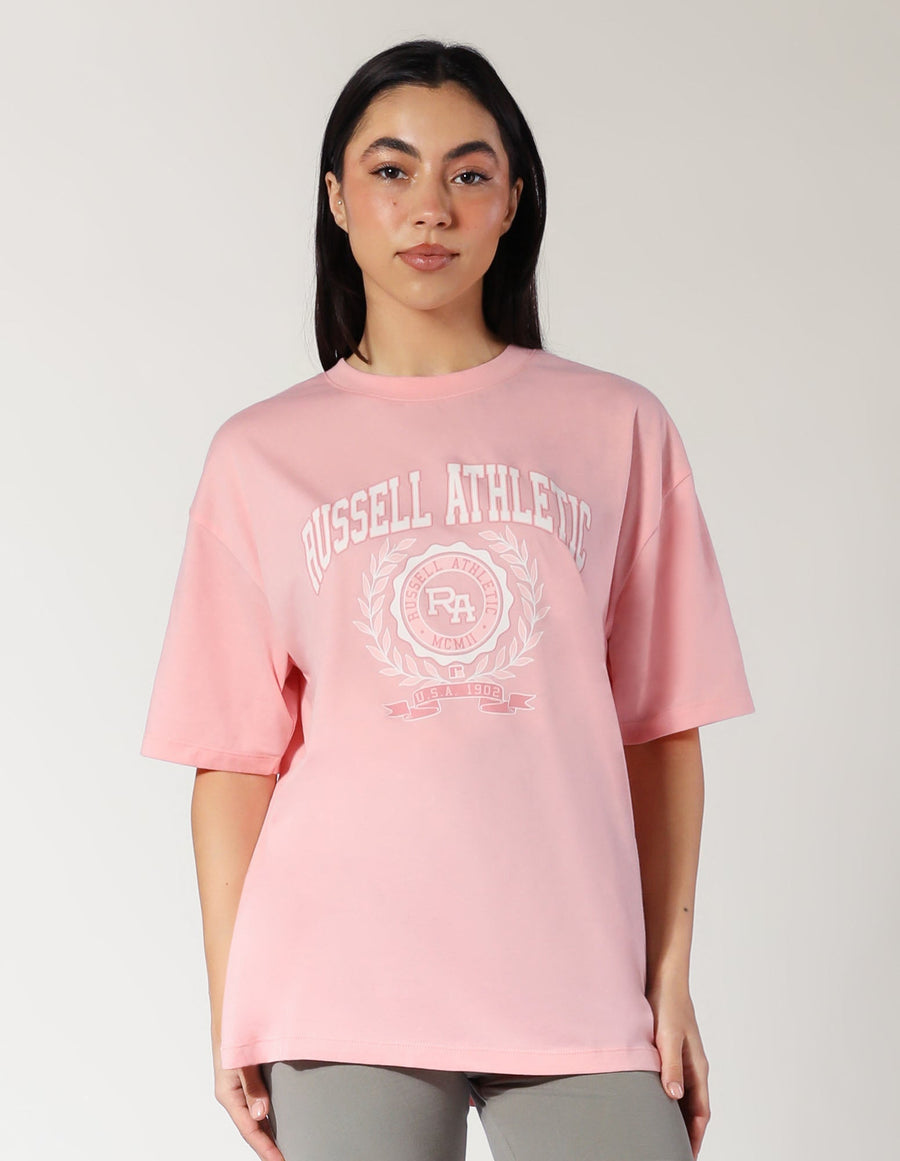 Women's Varsity Oversized Tee - Quartz pink