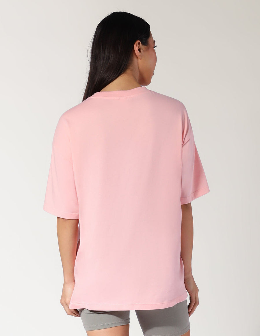 Women's Varsity Oversized Tee - Quartz pink
