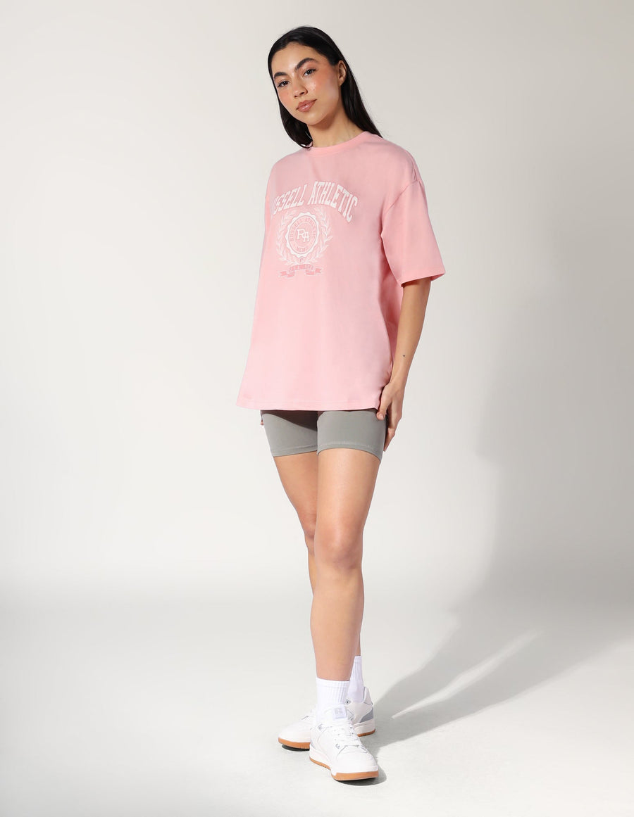 Women's Varsity Oversized Tee - Quartz pink