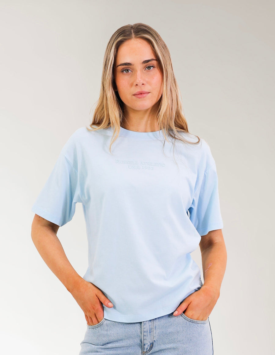 Russell Athletic Australia Women's Tee - Blue Breeze True Since 1902