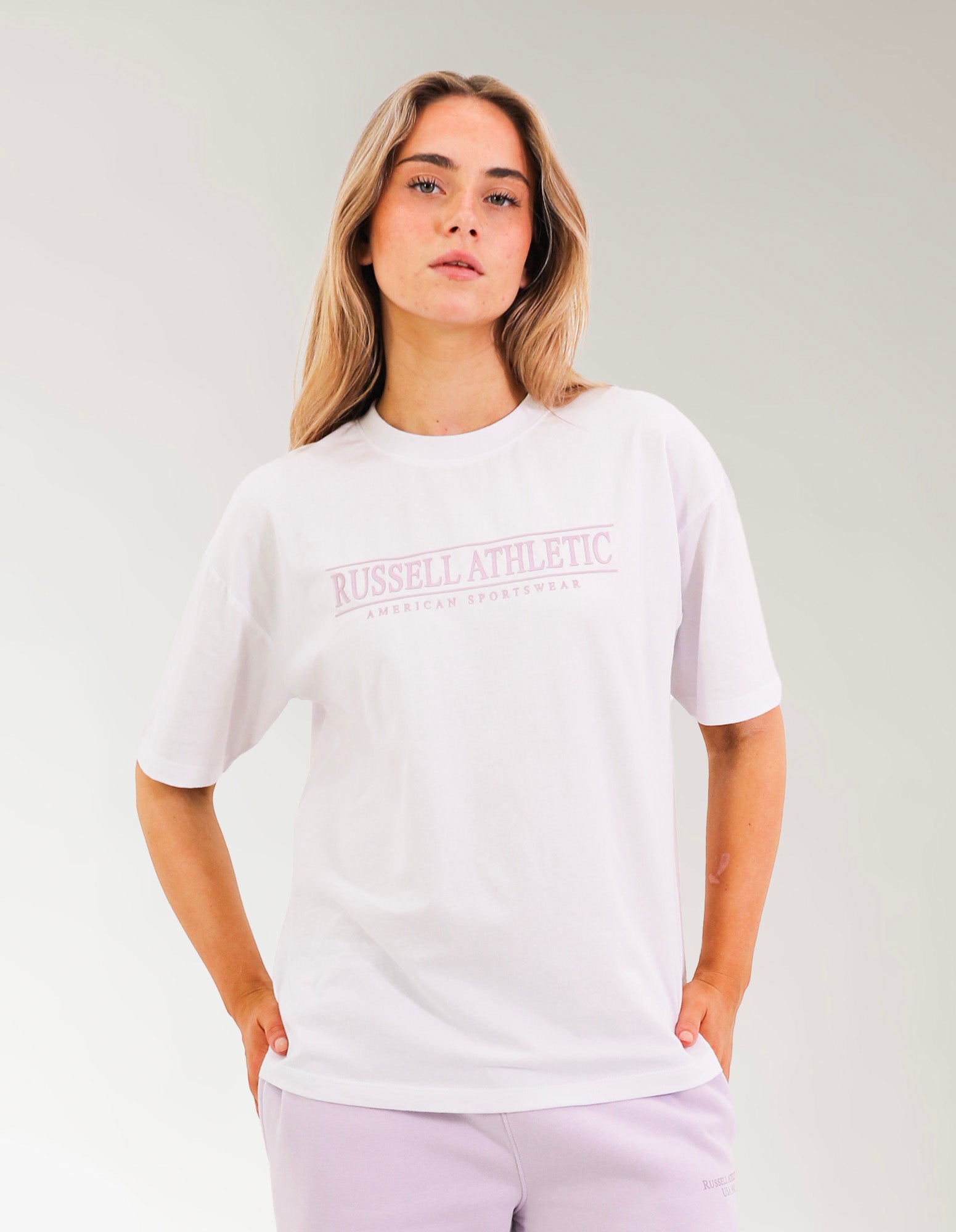 Russell Athletic Australia Colorado Oversize Womens  T-Shirt - White True Since 1902