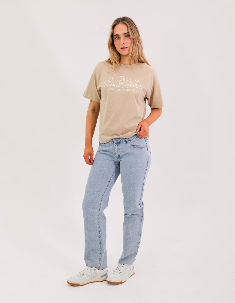 Russell Athletic Australia Louisa Women's T-Shirt - Brown Irish Cream True Since 1902