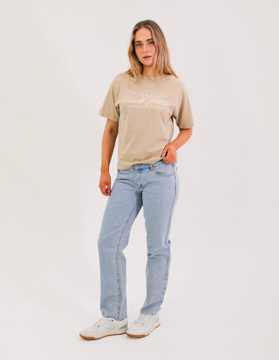 Russell Athletic Australia Louisa Women's T-Shirt - Brown Irish Cream True Since 1902