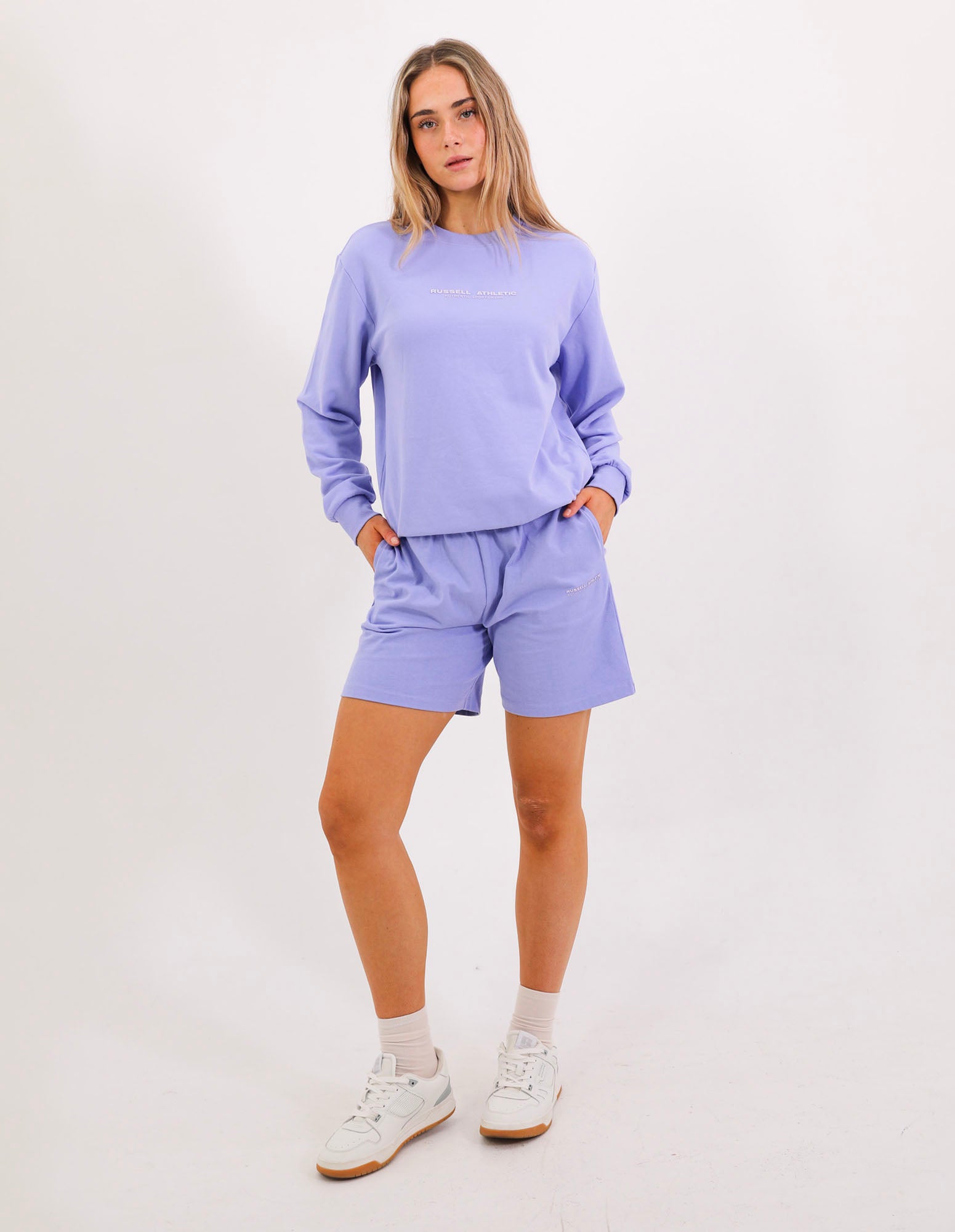 Linear Women's Crew - Pale Iris