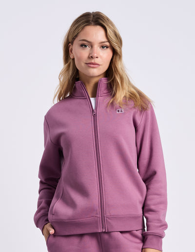 R Logo Trucker Zip Through Womens Jacket - Tulipwood