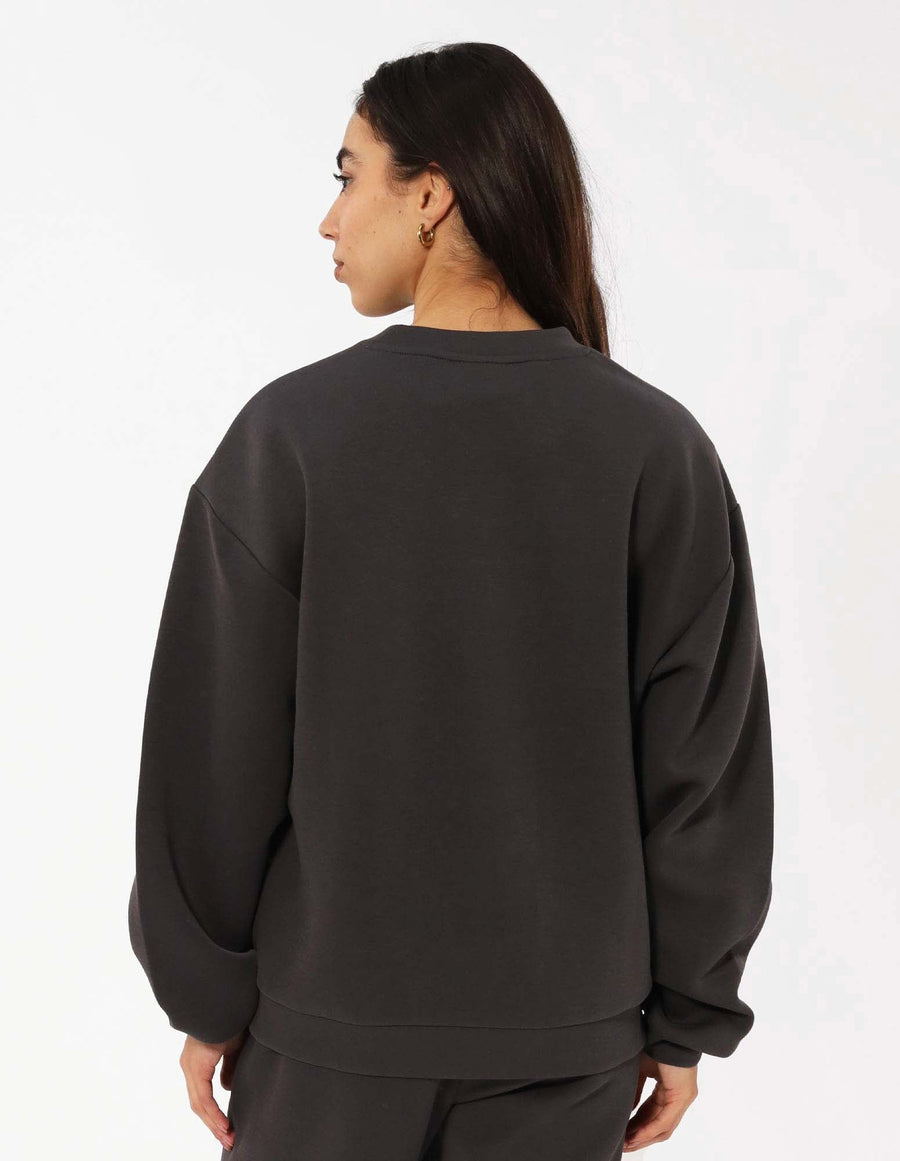 Women's R Tech Leisure Crew - Dark Grey