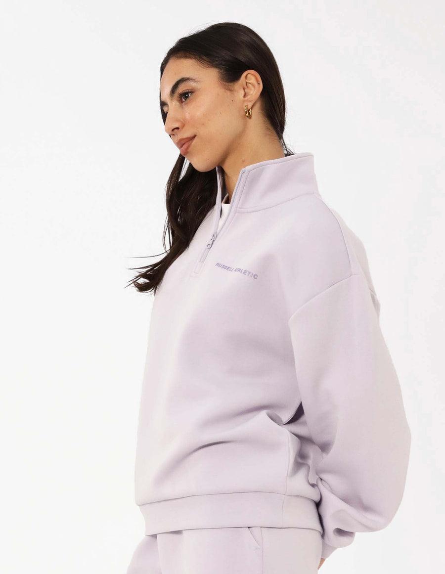 Russell Athletic Australia Women's R Tech Leisure Quarter Zip - Mauve True Since 1902