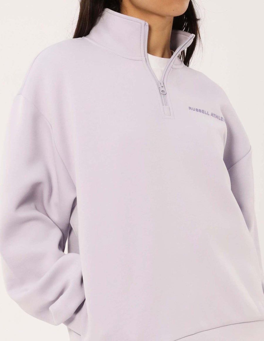 Russell Athletic Australia Women's R Tech Leisure Quarter Zip - Mauve True Since 1902