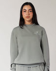 Women's R Logo Crew in Shadow Green