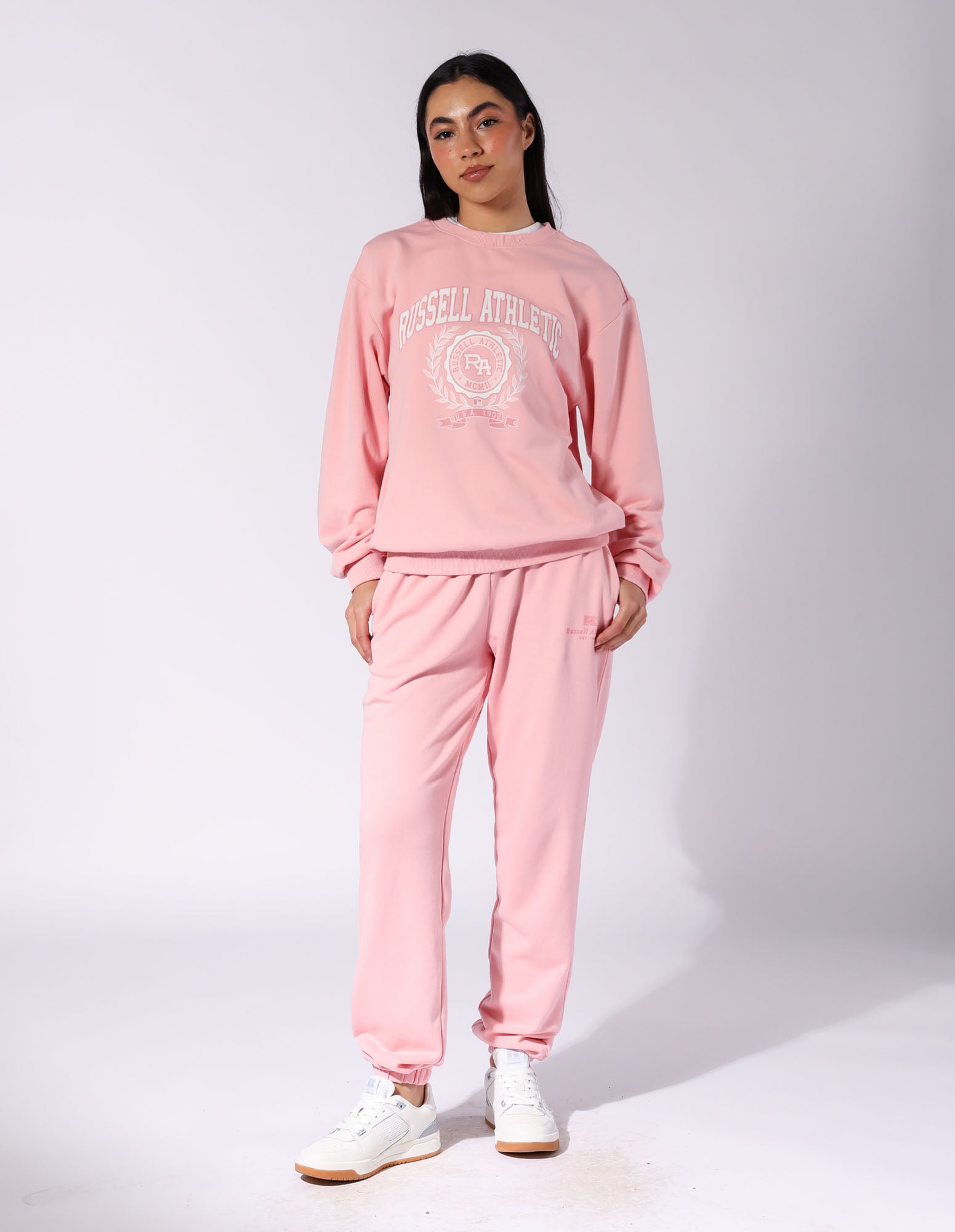 Russell Athletic Australia Women's Varisty Terry Crew - Quartz Pink True Since 1902