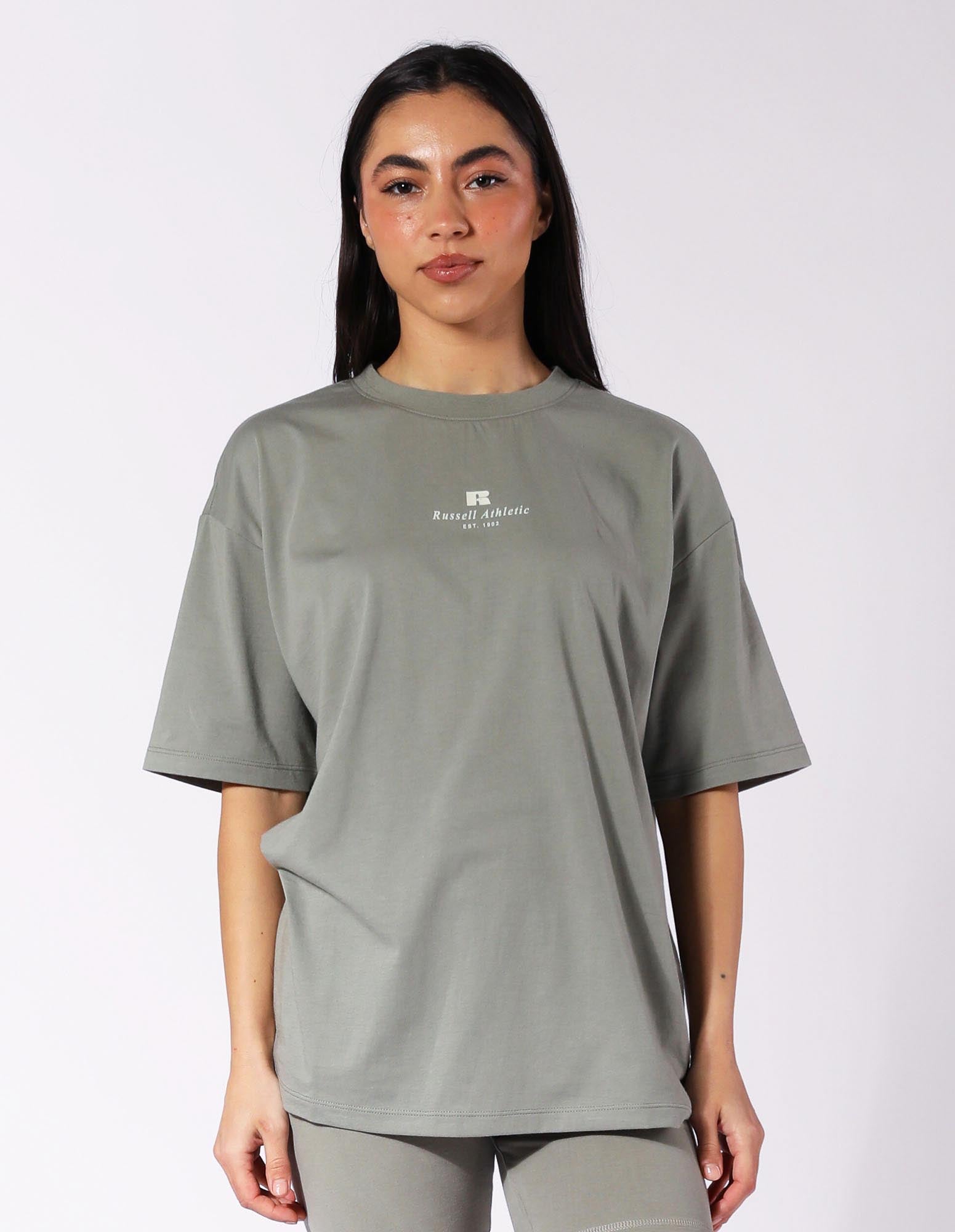 Russell Athletic Australia Women's R Logo Tee - Shadow Green True Since 1902