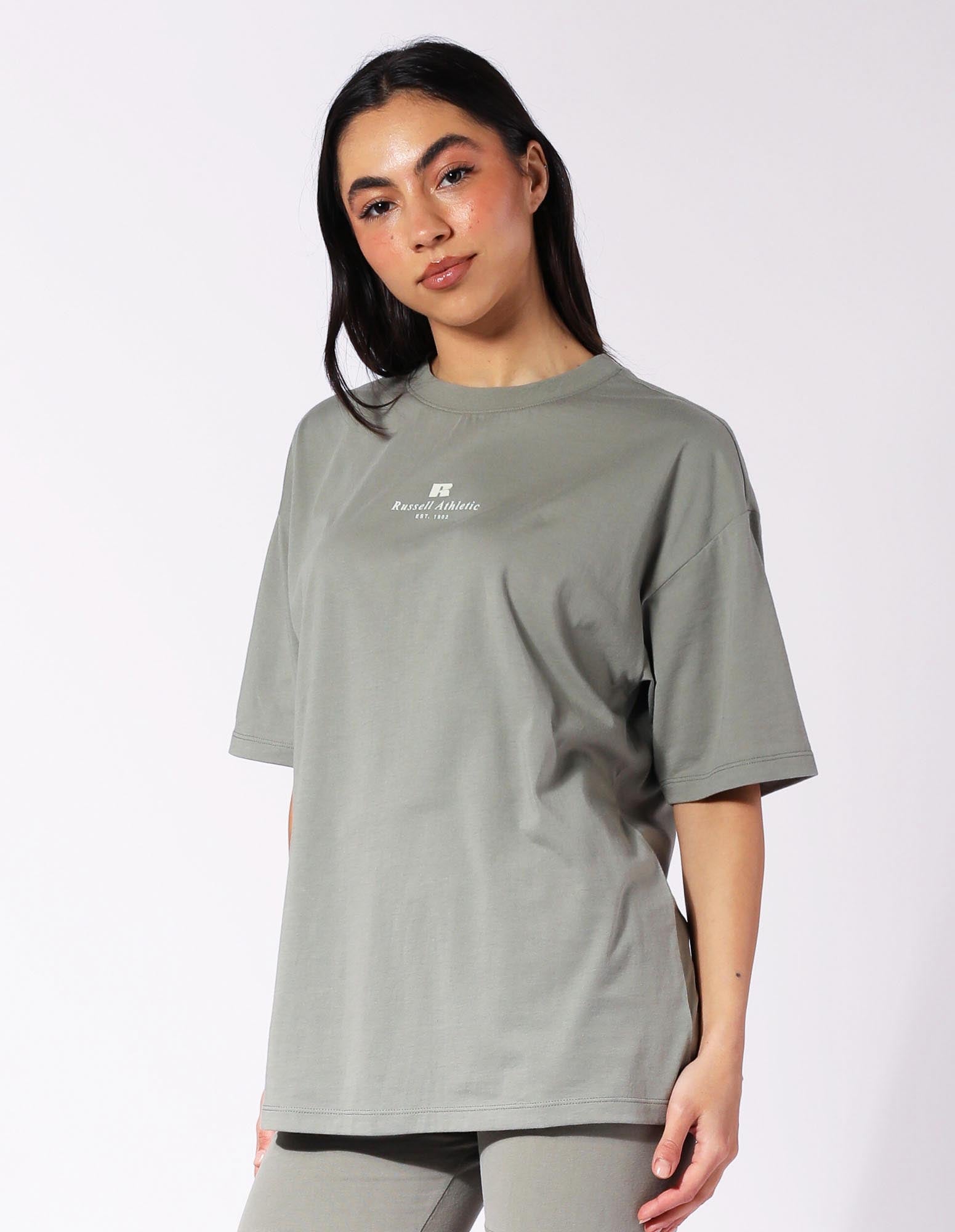 Russell Athletic Australia Women's R Logo Tee - Shadow Green True Since 1902
