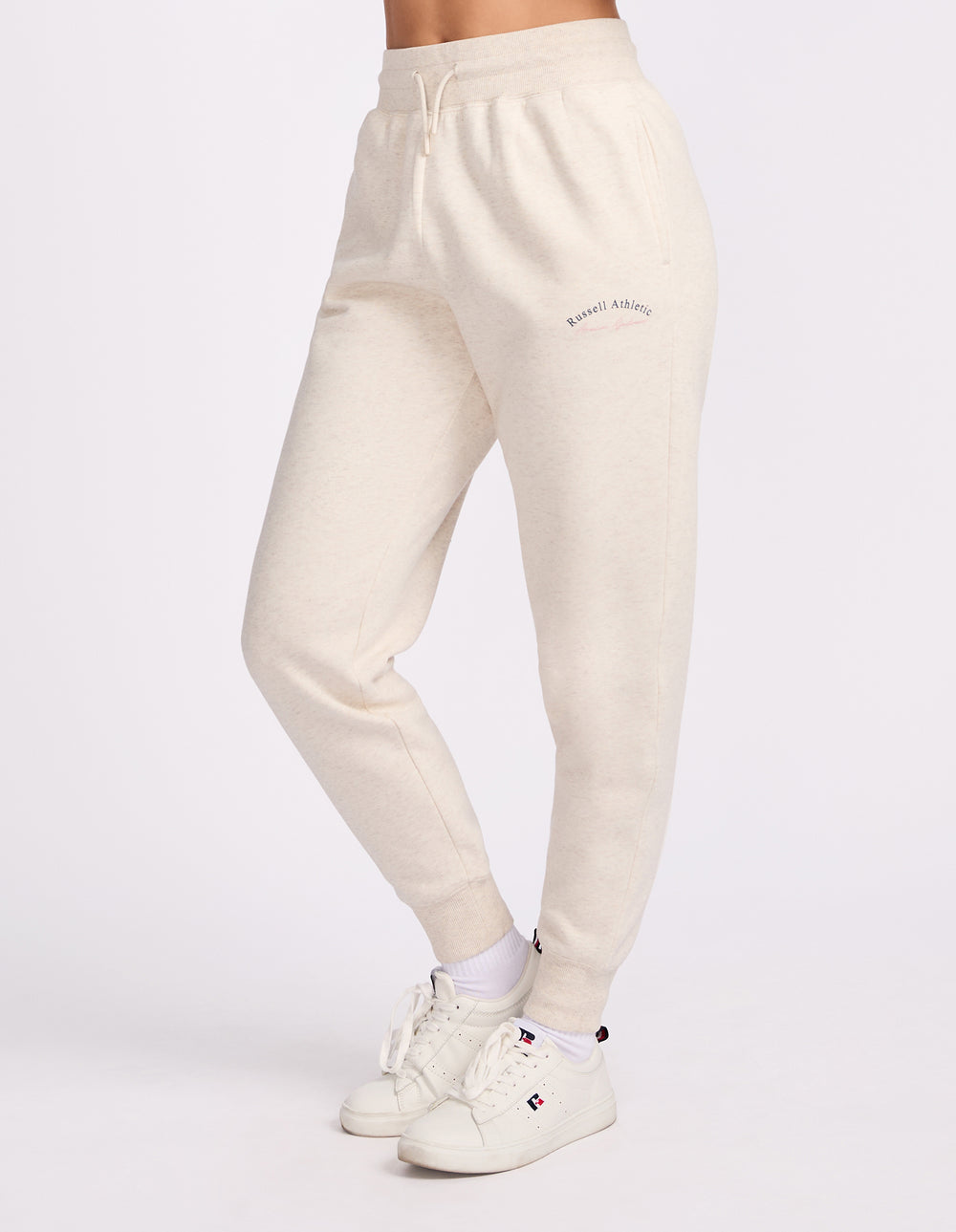 May Cuff Womens Trackpant - Oat Marle