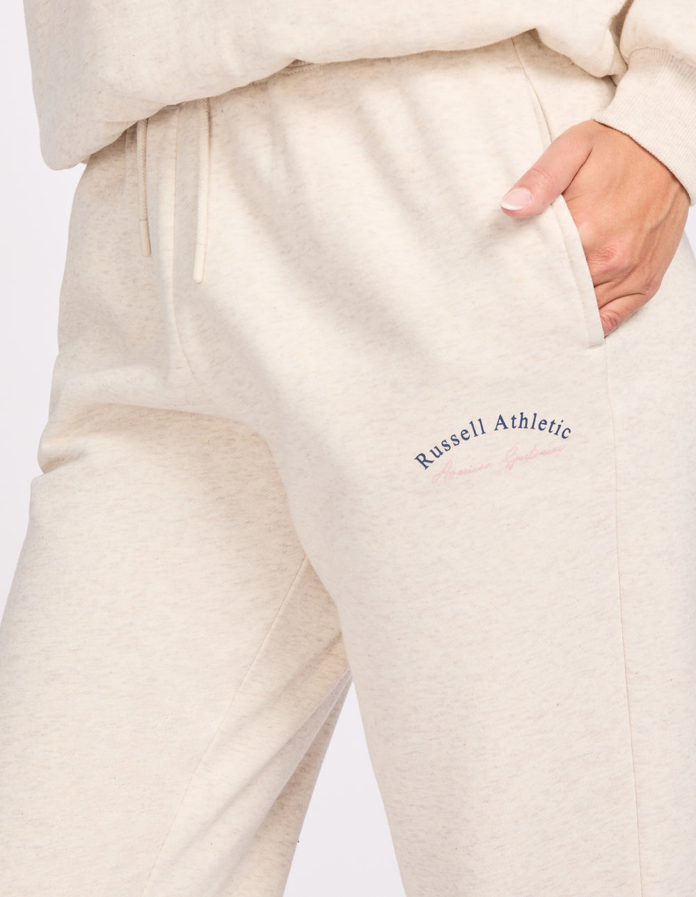 May Cuff Womens Trackpant - Oat Marle