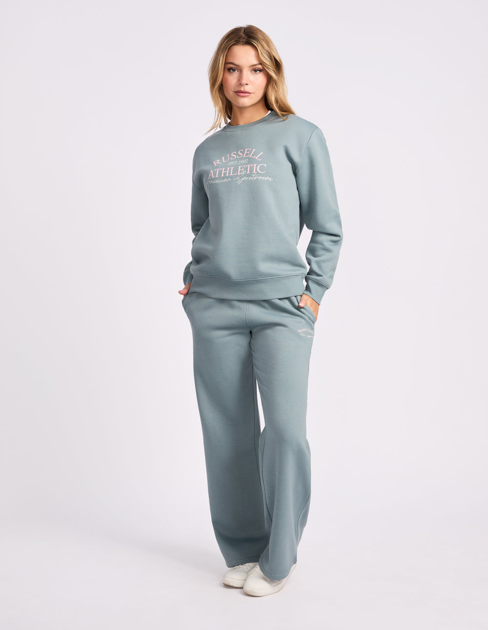 Lexington Wide Leg Womens Trackpants - Foam Green