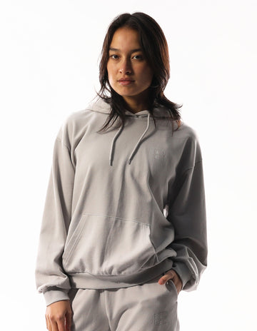 Women's Inlay Logo Unbrushed Hoodie - Antarctica