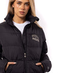 Women's Arch Logo Puffer Jacket - Black