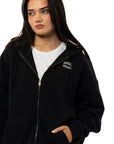 Russell Athletic Australia Women's Originals Embroidered Zip Through Hoodie - Black 