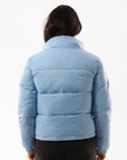 Women's Seattle Sea Cropped Puffer Jacket - Blue Azure - Image 