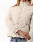 Women's Belle Cropped Puffer Jacket - Soy - Image 
