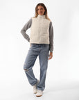 Women's Belle Puffer Vest - Soy - Image 