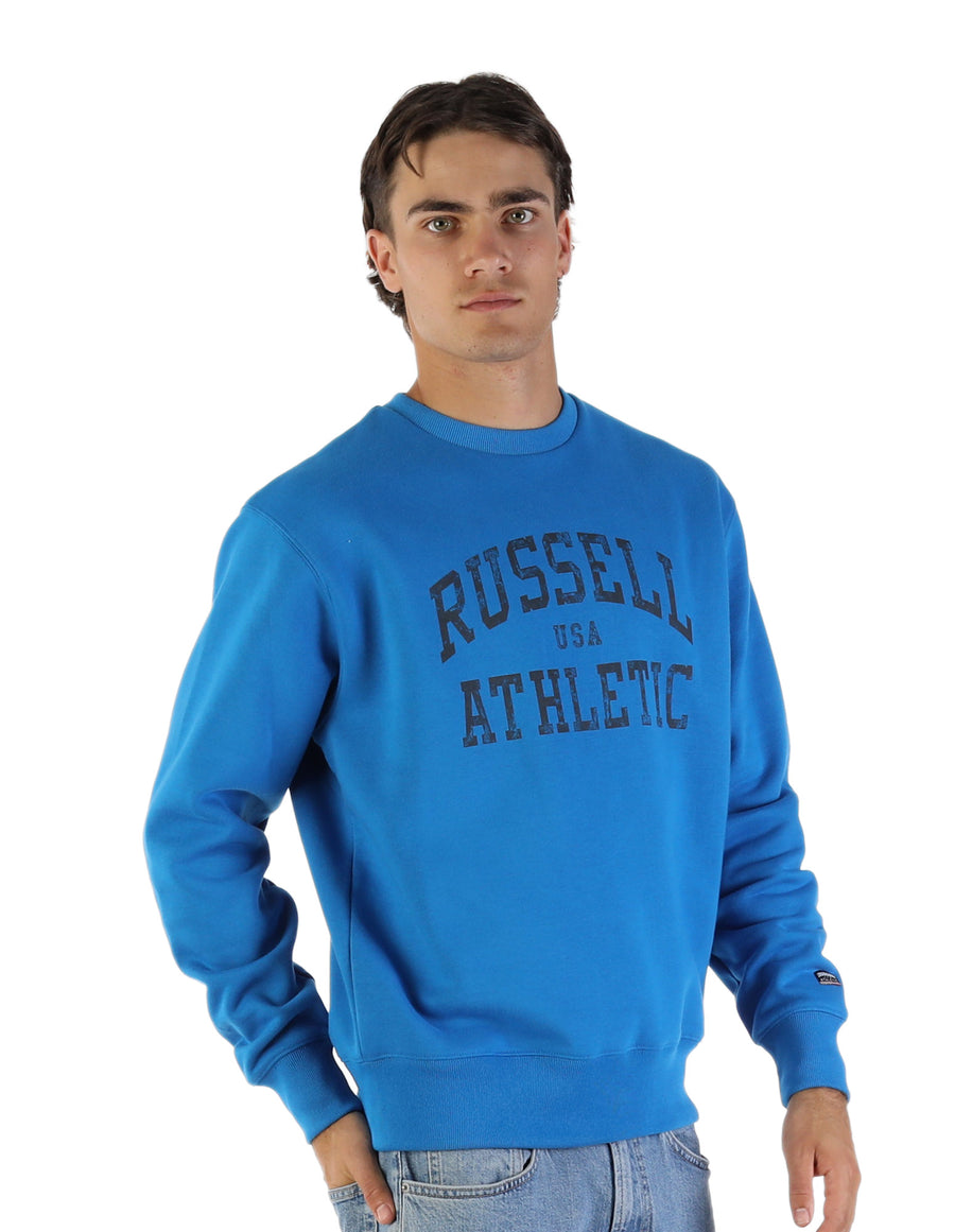 Russell Athletic Australia Men's Arched Logo Sweat - Florida Blue